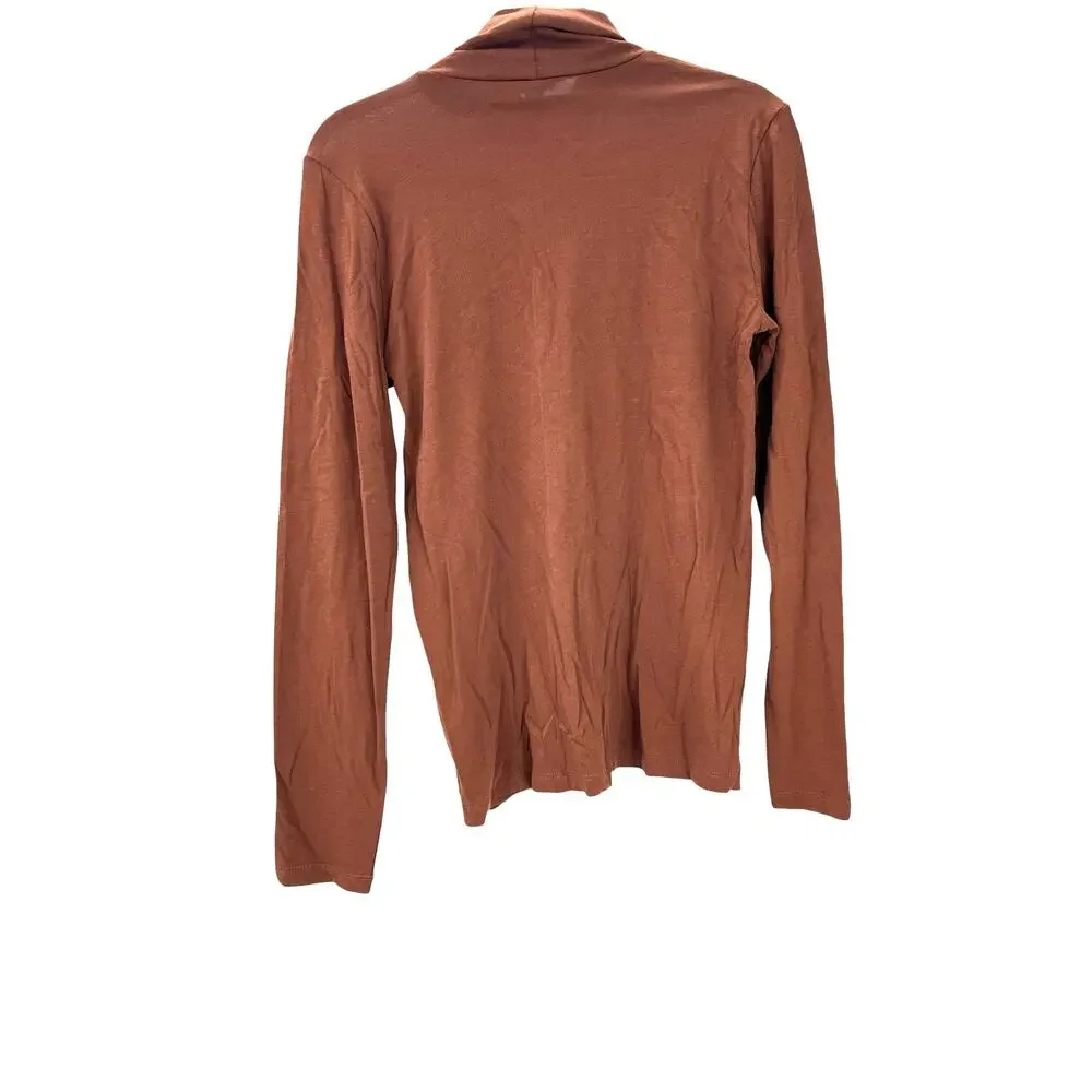 J. Crew Women's Tissue Turtleneck Sweater Long Sleeves Classic Brown Size S NWT